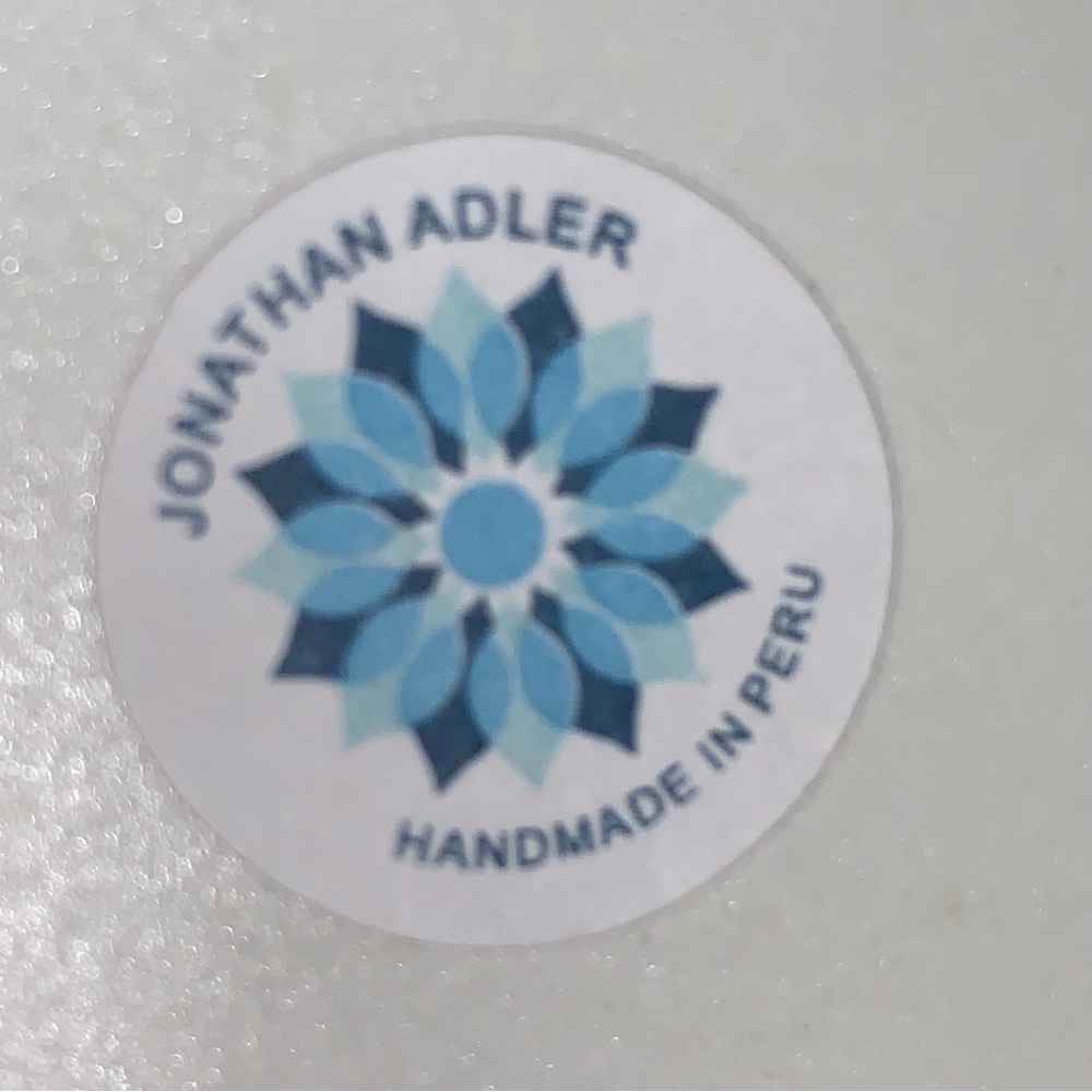 rare! JONATHAN ADLER matte white glazed ribbed PINCH POT BOWL extra large - Picture 4 of 12